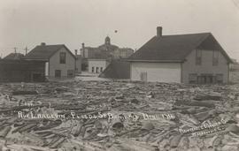 Rue Langevin, Floods, St. Boniface - April 1916