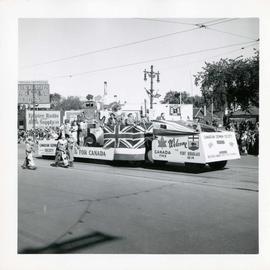 Winnipeg's 75th Anniversary parade - Canadian German Society float