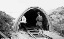 Chief Engineer Chace in aqueduct arch