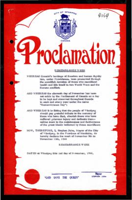 Proclamation - Remembrance Week