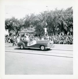 Winnipeg's 75th Anniversary parade - Olympic figure skating champion Barbara Ann Scott
