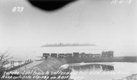 Last train to cofferdam at aqueduct intake at Indian Bay