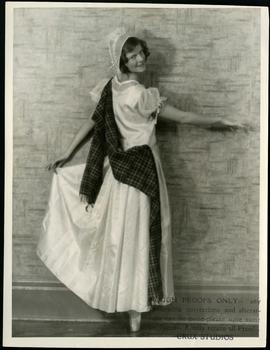 A dancer in costume