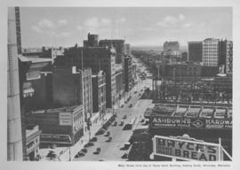 Main Street from top of Royal Bank Building, looking South, Winnipeg, Manitoba