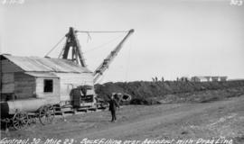 Dragline backfilling aqueduct south of Anola