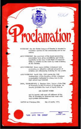 Proclamation - Air Cadet Week