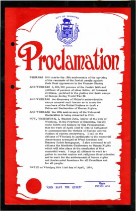 Proclamation - To Commemorate the Victims of Nazism and the Victims of Racism Everywhere