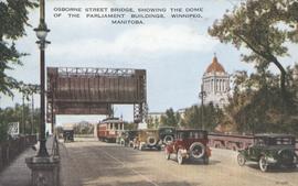 Osborne Street Bridge, showing the Dome of the Parliament Buildings, Winnipeg, Manitoba