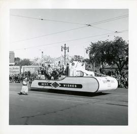 Winnipeg's 75th Anniversary parade - Japanese Canadian Citizens Association float