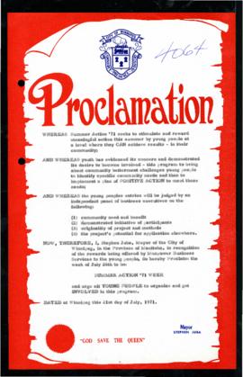 Proclamation - Summer Action '71 Week