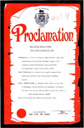 Proclamation - Red River Relay Week