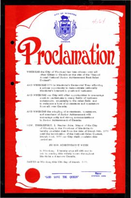 Proclamation - Junior Achievement Week