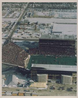Aerial photograph of the Winnipeg Stadium during the 1991 Grey Cup Game