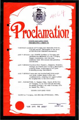 Proclamation - The Tenpin Bowling Week