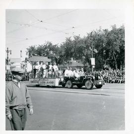 Winnipeg's 75th Anniversary parade - Chinese Lion Band float