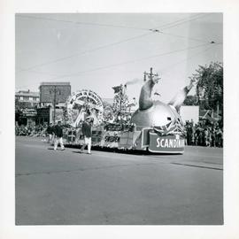 Winnipeg's 75th Anniversary parade - Scandanavian float