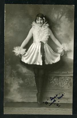 A dancer in costume