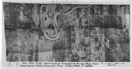Aerial photograph south side of Assiniboine River, west from Assiniboine Park, 1943