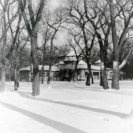 Old Kildonan Park Pavilion in winter