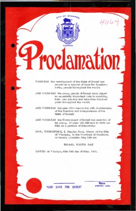 Proclamation - Israel Youth Day
