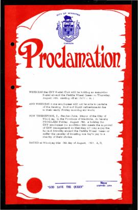 Proclamation - Holiday for CKY employees