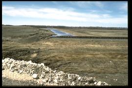 1997 flood - Pembina Highway - viewing west (railway tracks)