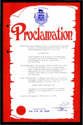 Proclamation - Centennial Soccer Day