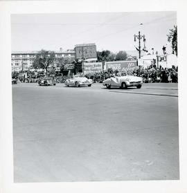 Winnipeg's 75th Anniversary parade - line of cars