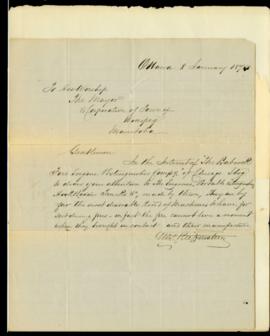 Letter from George F. Ruffenstein  to Council regarding the sale of Babcock firefighting devices