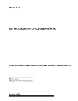 Report - Management of Electronic Mail