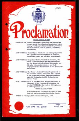 Proclamation - Union Label Week