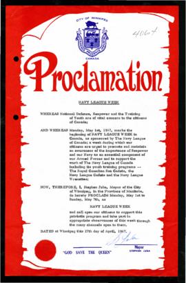 Proclamation - Navy League Week