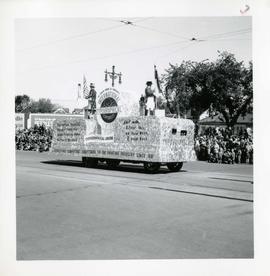 Winnipeg's 75th Anniversary parade - International Typographical Union float