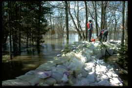 1997 flood - Rue St. Pierre at the La Salle River