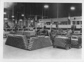 Stockpile of munitions shell cases at Dominion Bridge Company