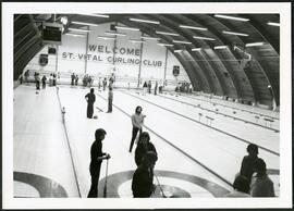 Youths curling at the St. Vital Curling Club
