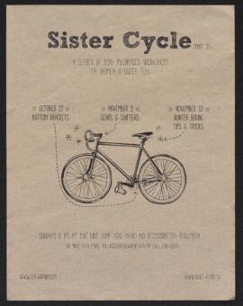 Sister Cycle workshop series poster