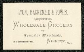 Lyon, MacKenzie & Powis business card