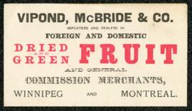 Vipond, McBride & Co business card