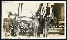 Alderman Midwinter and trenching machine at City well number 8