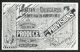 Griffin & Douglas, Commission Merchants business card