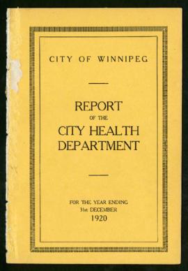 Report of the Department of Health for 1920