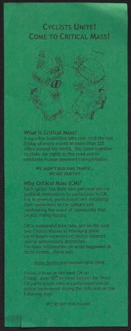 Critical Mass leaflet