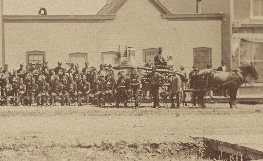 Winnipeg Fire Brigade, 1875. City of Winnipeg (1874-1971) fonds. Cornerstone Casket, 1875 (A569 File 1 Item 3).