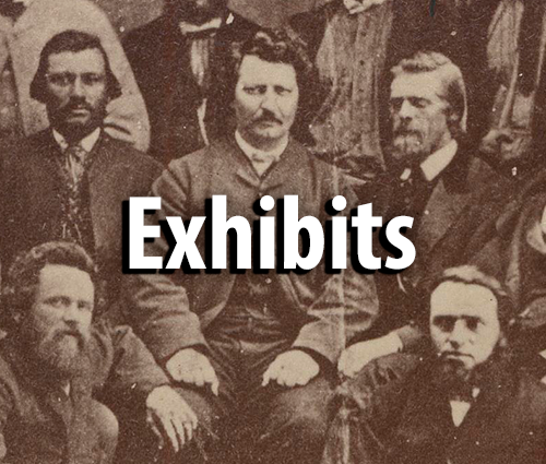 Louis Riel and the Legislative Assembly of Assiniboia, 1869-1870. Overlaid text says Exhibits.