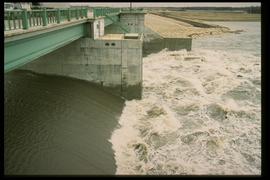1997 flood - Courchaine Road - floodway gates