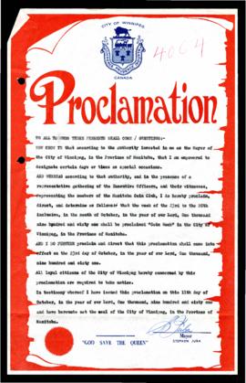 Proclamation - Coin Week