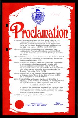 Proclamation - Wartime Aircrew Days