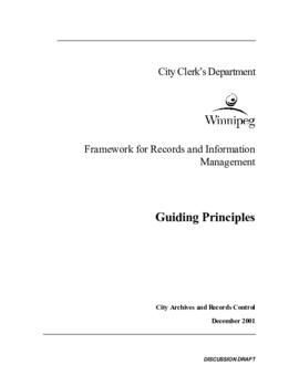 Draft version of Framework for Records and Information Management