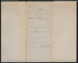 William Burke - application for position as Policeman